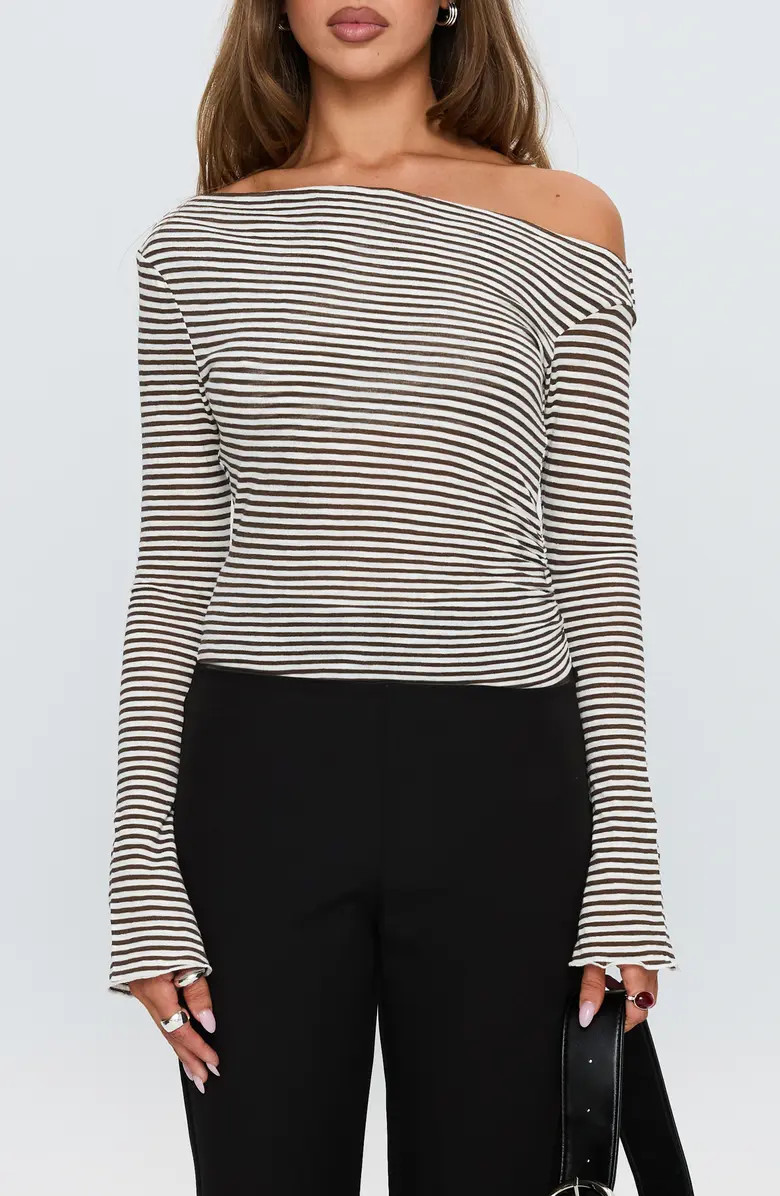 Synergies Stripe One-Shoulder Top | Nordstrom