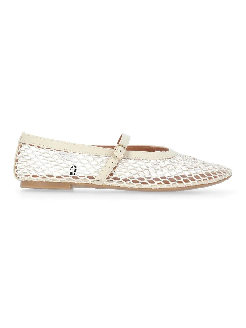No Boundaries Women’s Mesh Mary Jane Flats | Walmart (US)