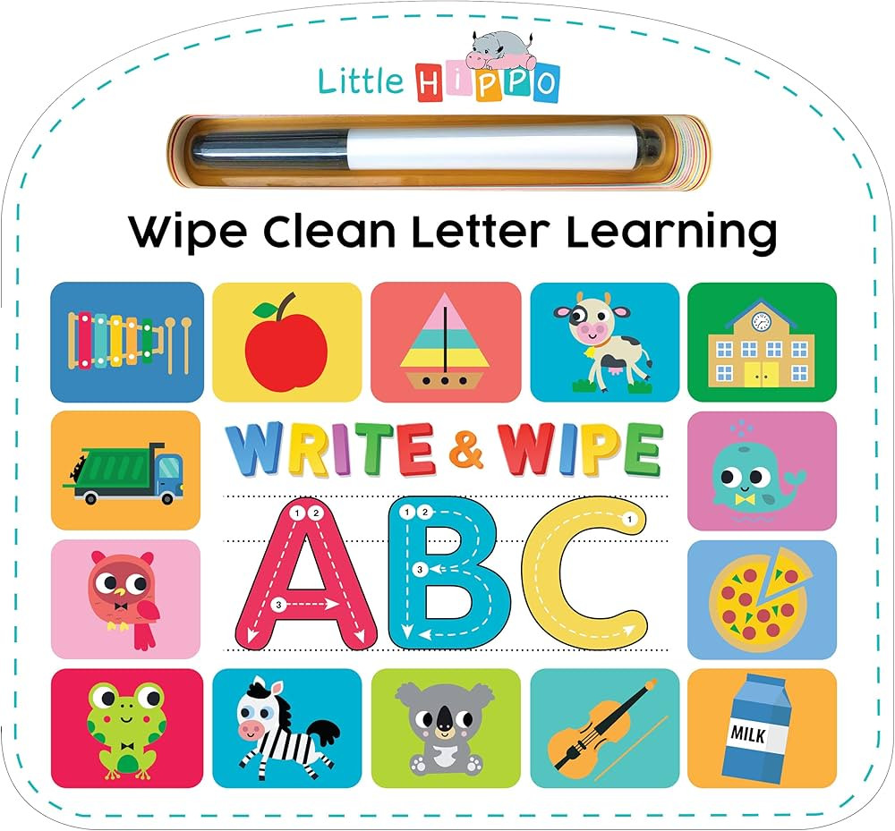 Write & Wipe ABC - Children's Illustrated Novelty Learning Board Book - Wipe Clean - Educational ... | Amazon (US)