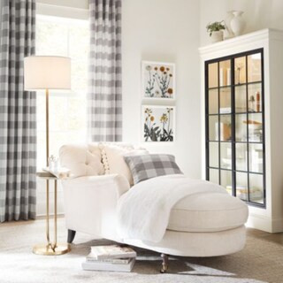 Dorsey Floor Lamp Table Brass and Marble with Shade | Ballard Designs, Inc.