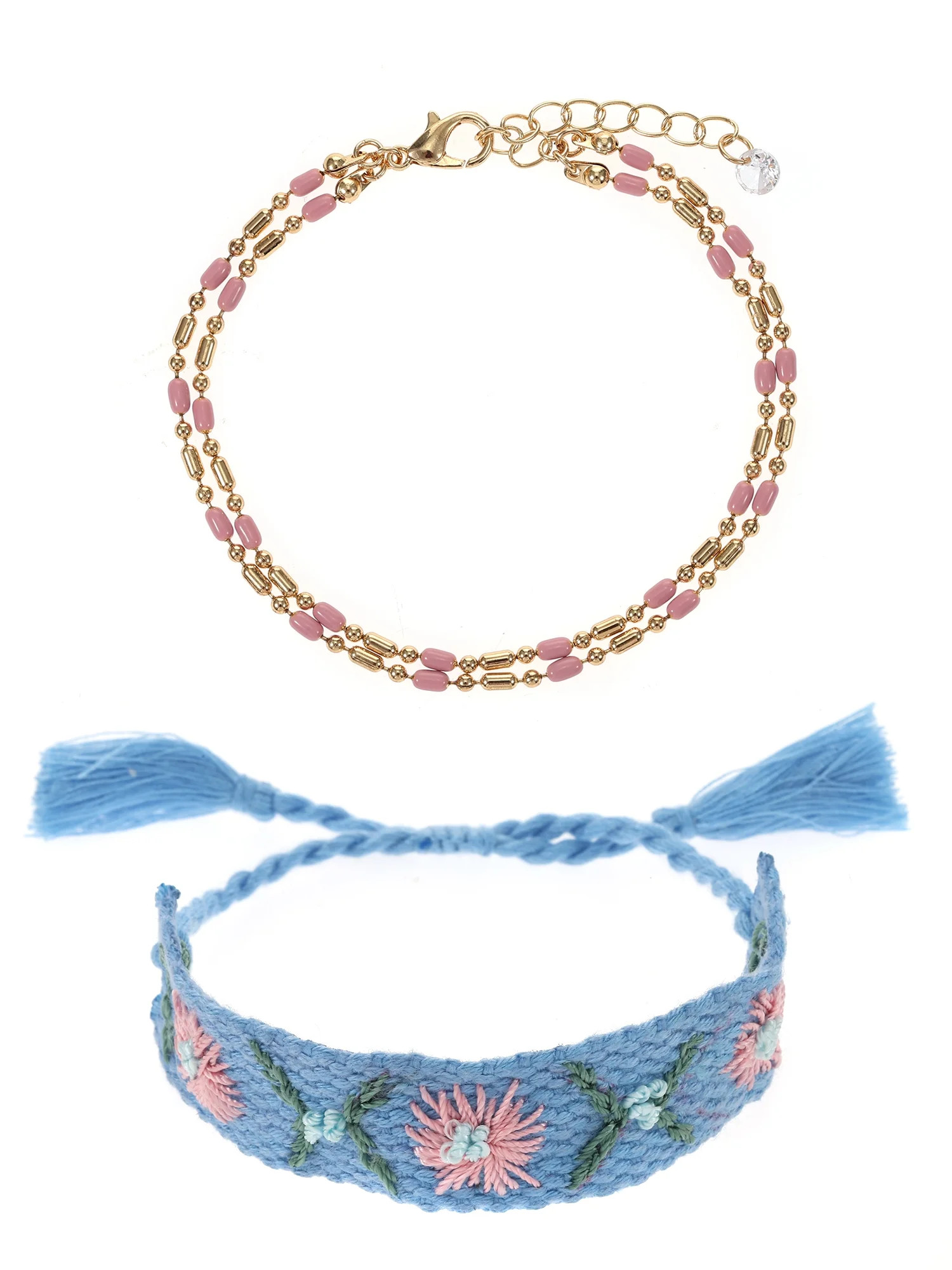 No Boundaries 2pc Floral Bracelet Set | Walmart (US)