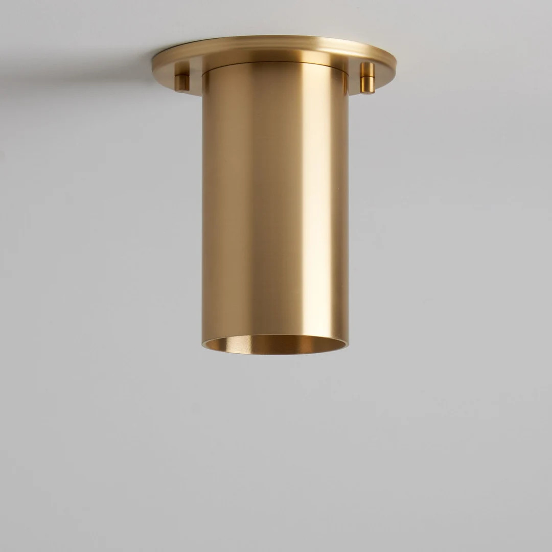 Modern Semi Flush Brass Light Fixture Mid-century Modern Flush Mount Classic Look - Etsy | Etsy (US)