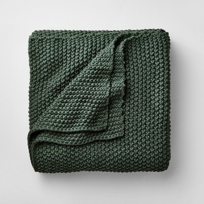 King Knit Blanket Dark Teal - Casaluna™: Acrylic Sweater Knit, Machine Washable, All Ages | Target