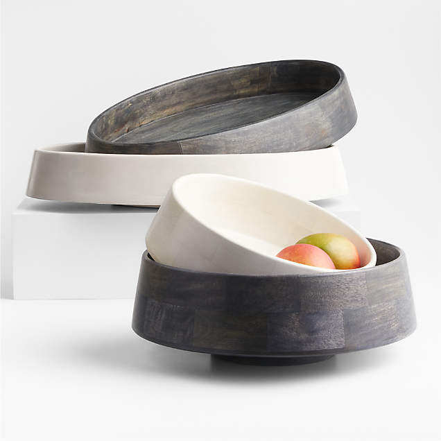 Katin Black Wood Centerpiece Bowl + Reviews | Crate & Barrel | Crate & Barrel