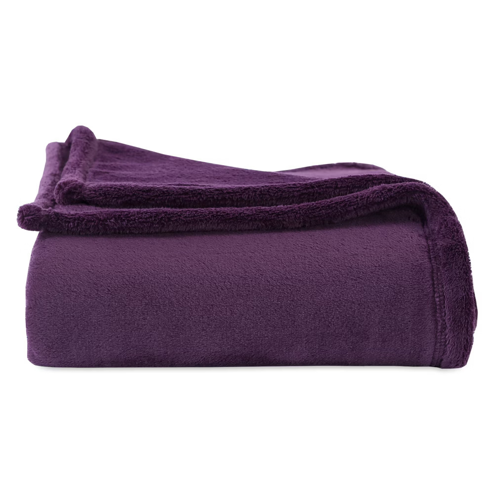 Throw Blankets Solid Purple (50""X60"") - Better Living, Majestic Purple | Target