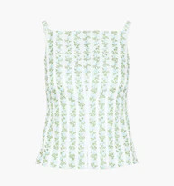 The Racquel Top - Brocade Vine Stripe | Hill House Home US