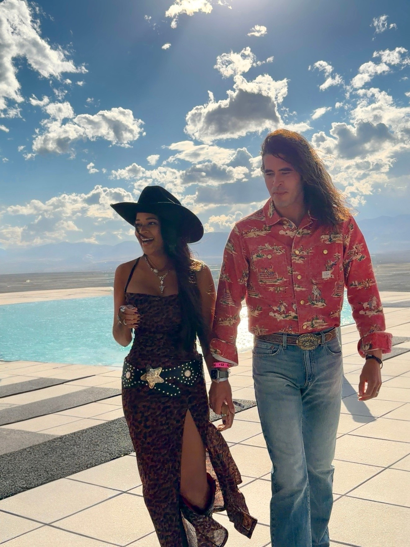 Country concert fit, but make it main character energy 🤠🔥
Leopard lace, silver stars, and a sunset that felt straight out of a western love story. 

Linked the full look — from the statement belt to the boots that survived a night of two-steppin’.

#CountryMusicFestival #WesternOutfit #LTKFestivalStyle #CountryConcertLook #CowgirlStyle

leopard dress outfit, western belt, country concert outfit inspo, boho cowgirl look, festival couple style, free people dress, country festival outfit inspo, Gigi pip hat, tecovas cowgirl boots 


#LTKSeasonal #LTKFindsUnder100 #LTKStyleTip