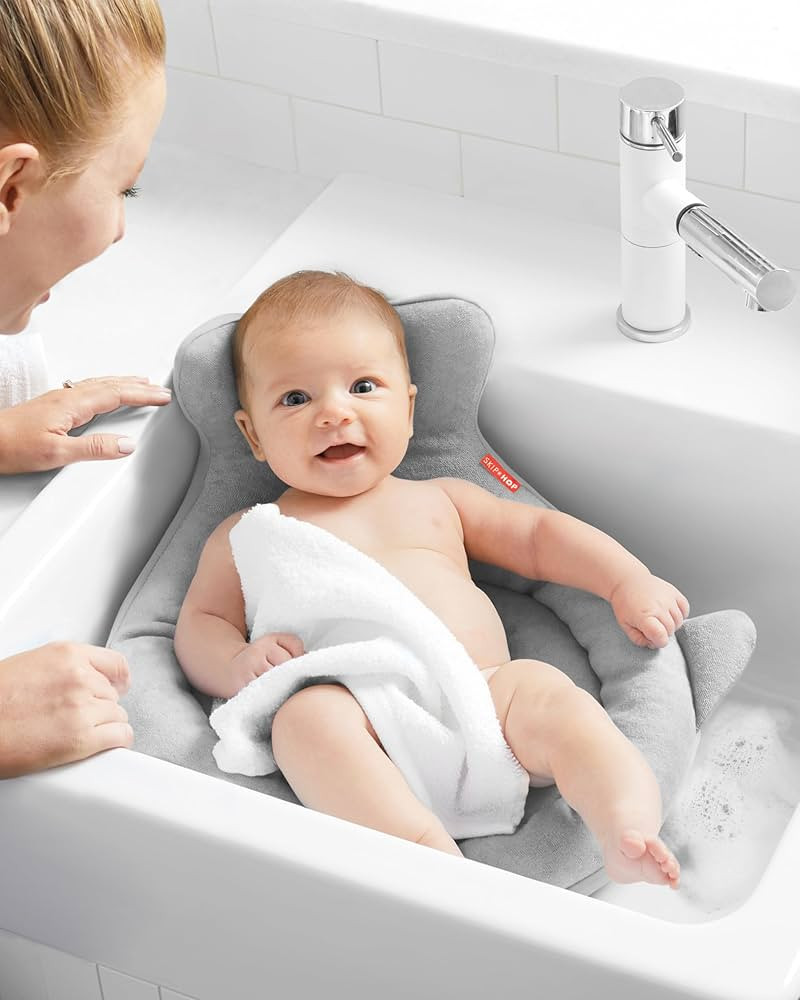 Skip Hop Soft Sink Baby Bath Tub, Moby, Grey | Amazon (US)