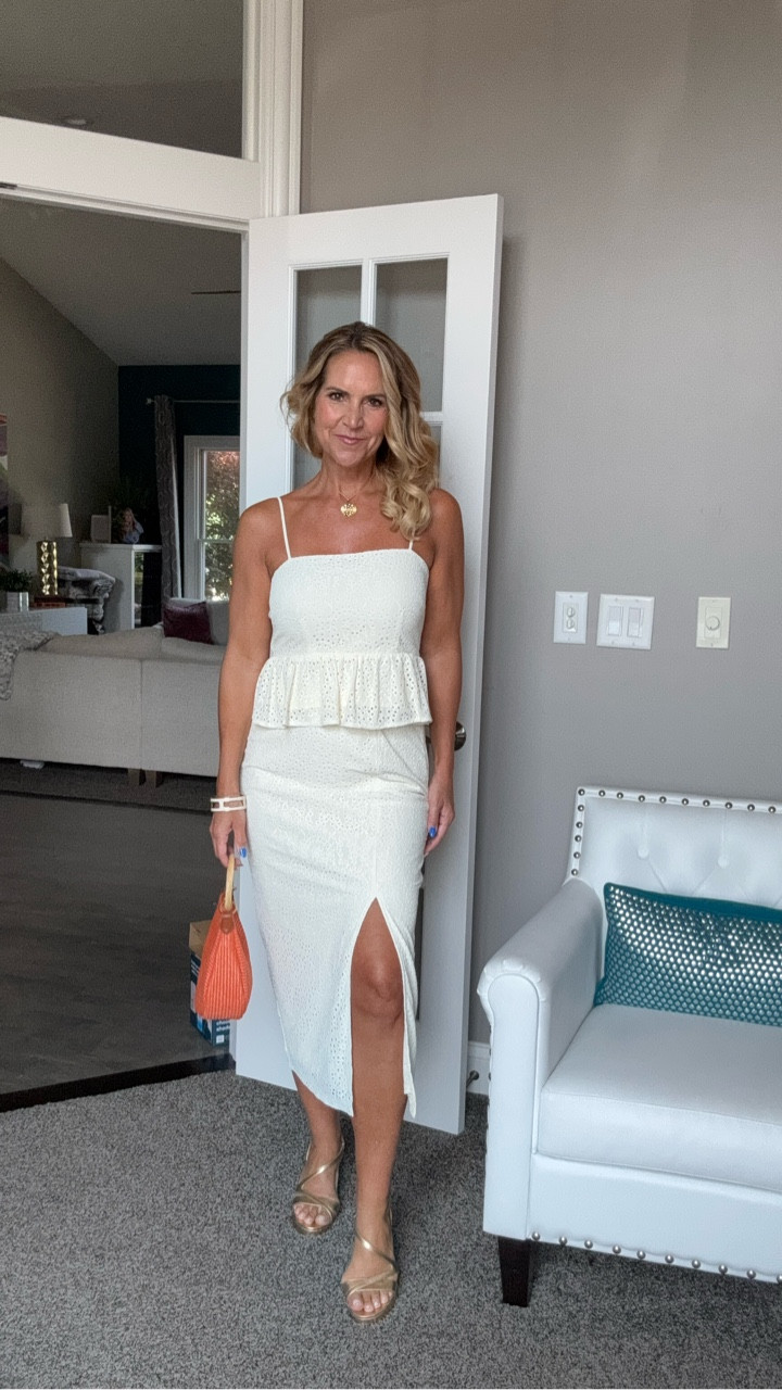 I am in love with this set!😍 The peplum top is everything and would look great with jeans too! The color of this is cream but almost has the appearance of a very pale yellow.
-
-
-
Summer set, peplum top, summer skirt set, summer outfits, summer fashion

#LTKOver40 #LTKFindsUnder50 #LTKStyleTip