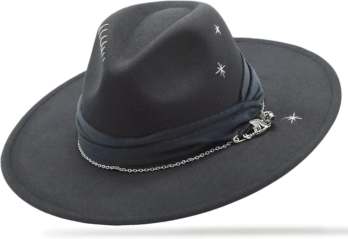 OIERFE Fedora Hat for Men & Women - 3.34 Inch Wide Brim Hat for Outdoor,Original Design Felt Hat ... | Amazon (US)