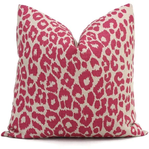 Schumacher Iconic Leopard in Fuchsia Decorative Pillow Cover | Etsy | Etsy (US)