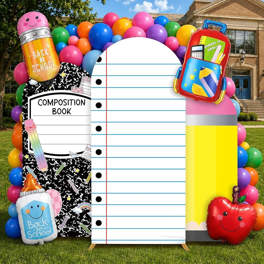 147Pcs Back to School Arch Backdrop Covers Rainbow Balloons with Back to School Foil Balloons Com... | Amazon (US)