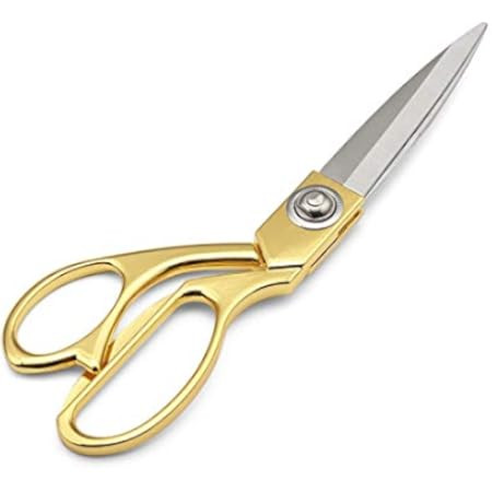 SIRMEDAL Professional Heavy Duty Tailor Scissors 8" Gold Stainless Steel Dressmaker Shears(Gold) | Amazon (US)