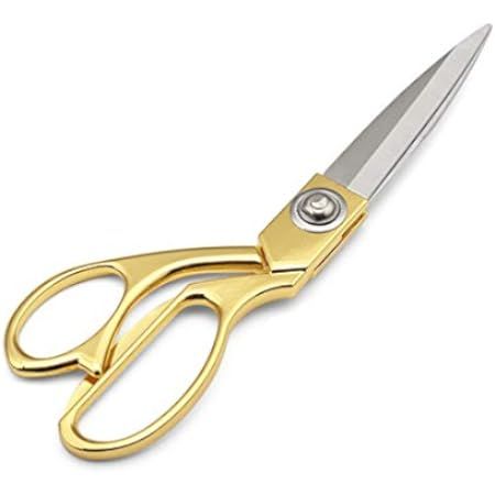 SIRMEDAL Professional Heavy Duty Tailor Scissors 8" Gold Stainless Steel Dressmaker Shears(Gold) | Amazon (US)