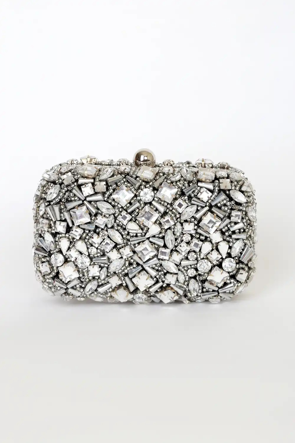 Shine Bright Like a Diamond Silver Rhinestone Box Clutch | Lulus (US)
