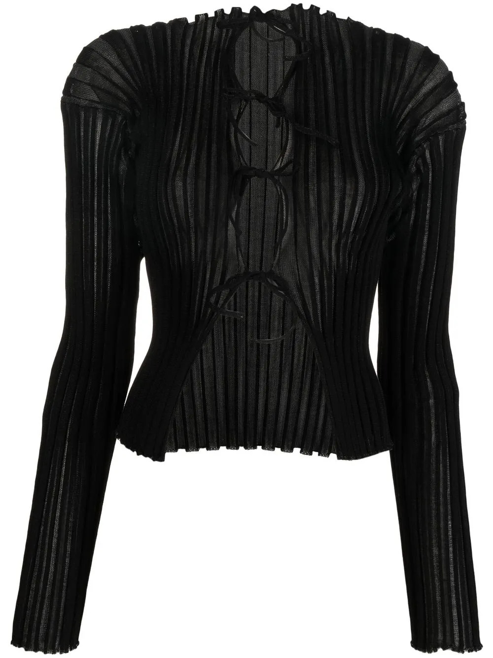 Katrine lace-up knitted top | Farfetch Global