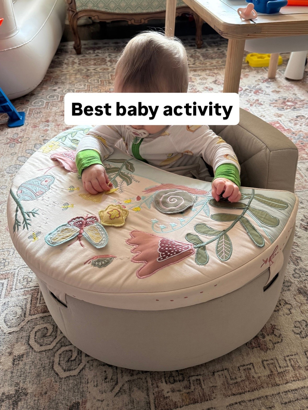 Keeps my baby entertained for 30 minutes at a time! This busy activity chair is a great alternative from a bouncer which my baby hates. For sure a baby registry must have or perfect baby toy for the nursery 

#ltkmomlife #ltkhome #ltkbaby

#LTKKids #LTKmorningroutine