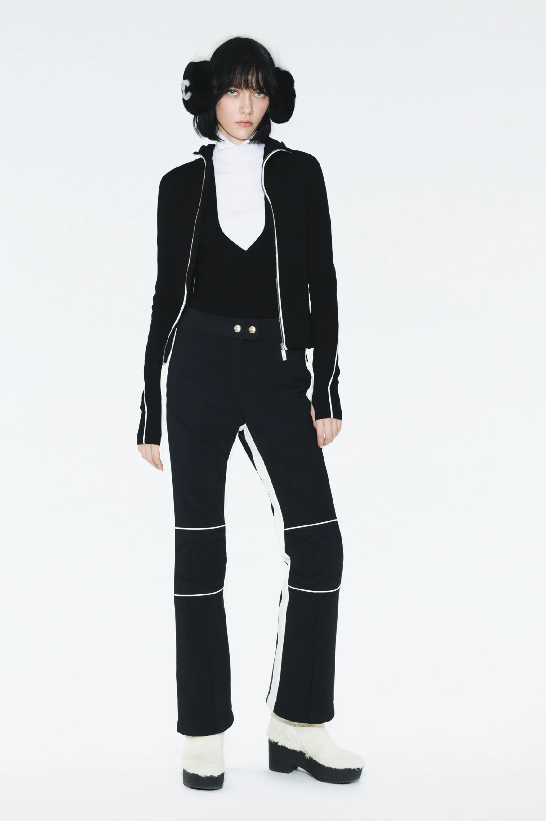 Pants - Mixed fibers, black & ecru — Fashion | CHANEL | Chanel, Inc. (US)