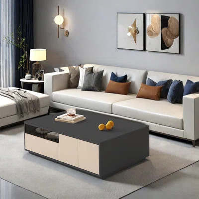 Solid wood floor-standing simple coffee table | Wayfair North America