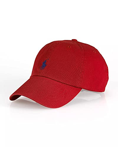 POLO RALPH LAUREN Men`s Cotton Chino Ball Cap (Red(5007)/Navy, One Size) | Amazon (US)
