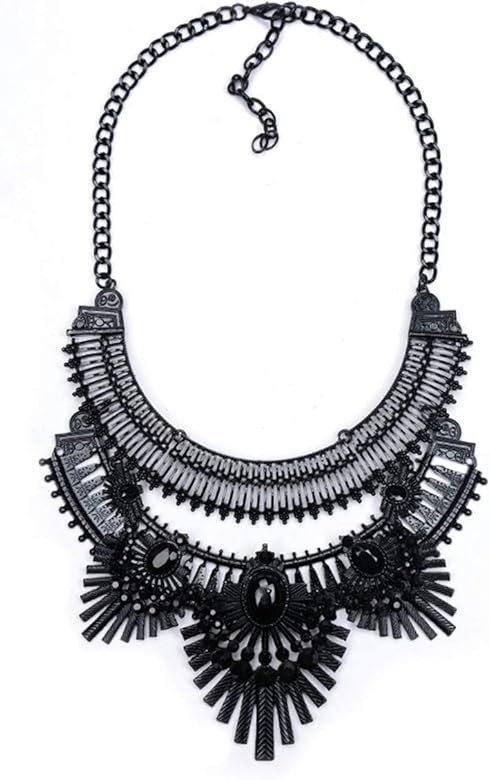 Thkmeet Vintage Gypsy Bohemian Ethnic Tribal Boho Statement Pendant Necklace,Owl style | Amazon (US)