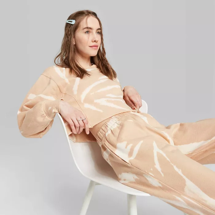 Women's Split Neck Cropped Sweatshirt - Wild Fable™ | Target