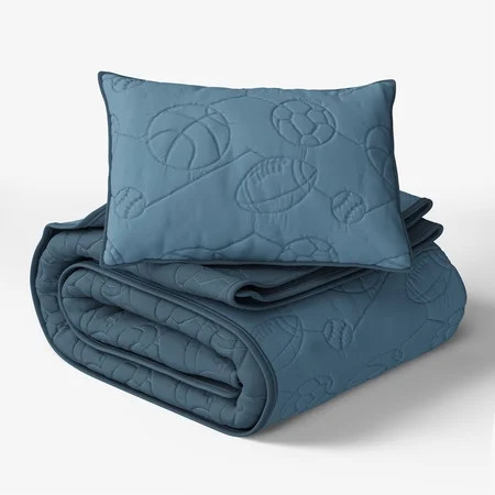 Mainstays Kids Reversible Sports Stitch Quilt Set, Twin, 2 Pieces | Walmart (US)