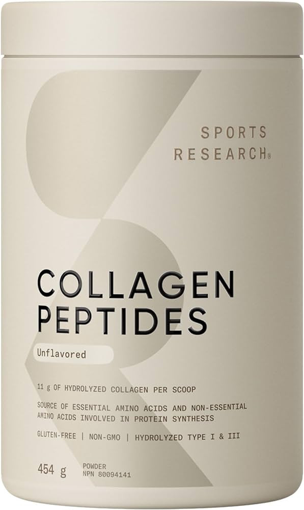Sports Research Collagen Powder Supplement Hydrolyzed Protein Peptides that are Vital for Healthy... | Amazon (CA)
