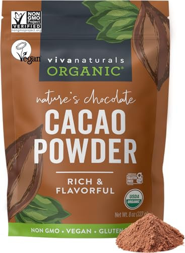 Organic Cacao Powder, Unsweetened, 8 oz (227 g) – Rich Dark Chocolate Flavor, Perfect for Baking, Smoothies & Hot Chocolate – Vegan, Keto, Paleo, Non-GMO & Gluten-Free Cocoa Powder | Amazon (US)