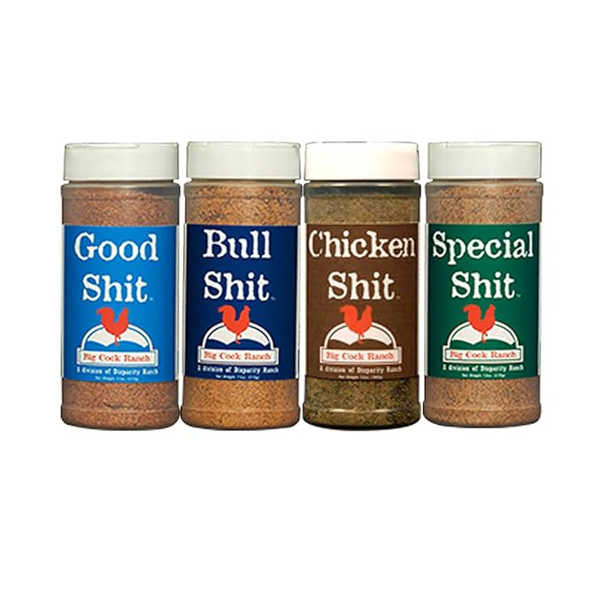 Big Cock Ranch Gourmet Seasoning Bundle All-Purpose Special Shit 13oz, Bull Shit for Steak 12oz, ... | Amazon (US)