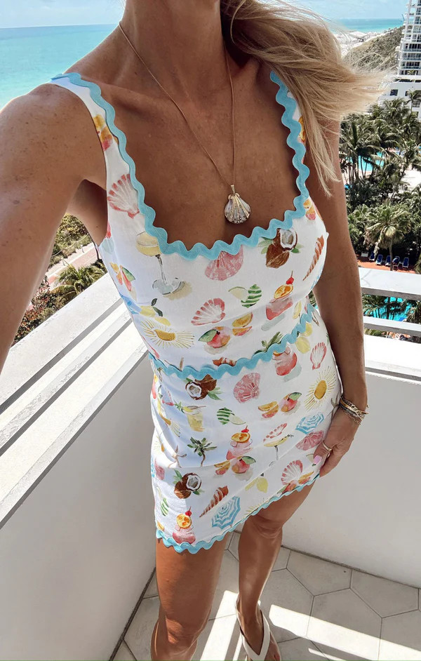 Oasis Mini Dress ~ Seaside Treasures Scallop | Show Me Your Mumu