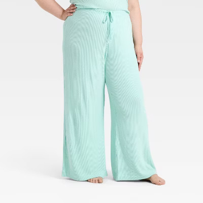 Women's Cozy Ribbed Wide Leg Pants - Auden™ | Target