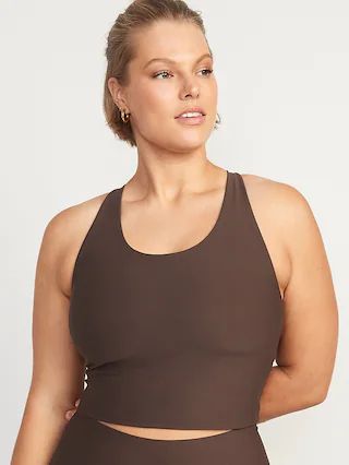 Light Support PowerSoft Adjustable Longline Sports Bra for Women | Old Navy (CA)