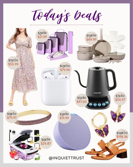 Catch these deals on this stylish floral dress, packing cubes, vegetable chopper, cute butterfly earrings, and more! 
#kitchenessentials #springfashion #travelessentials #onsalenow

#LTKHome #LTKSaleAlert #LTKStyleTip