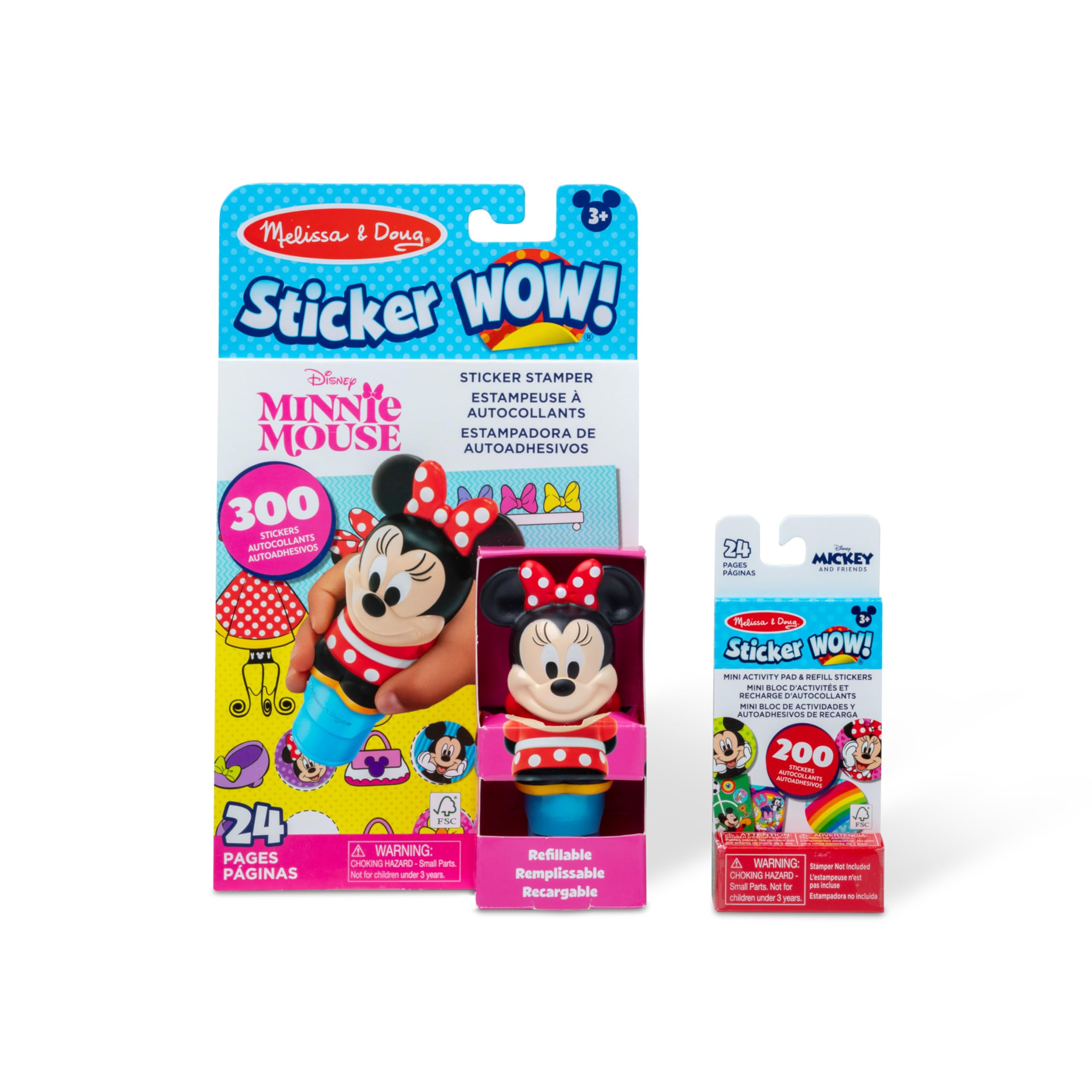 Melissa & Doug Sticker Wow!™ Disney Minnie Mouse Bundle: 24-Page Activity Book, Refillable Stic... | Amazon (US)