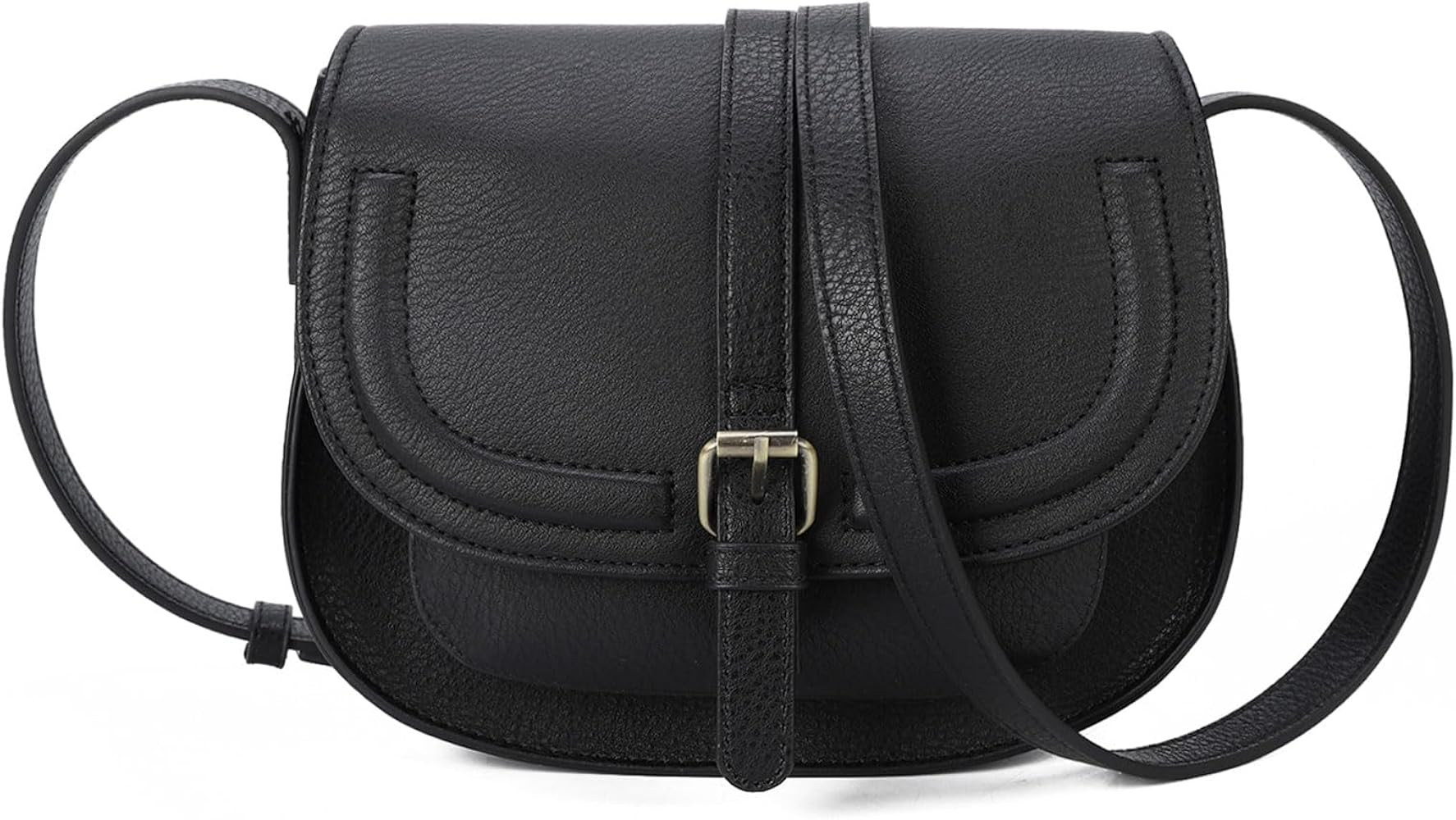 Crossbody Bags for Women,Small Saddle Purse and Boho Cross Body Handbags,Vegan Leather | Amazon (US)