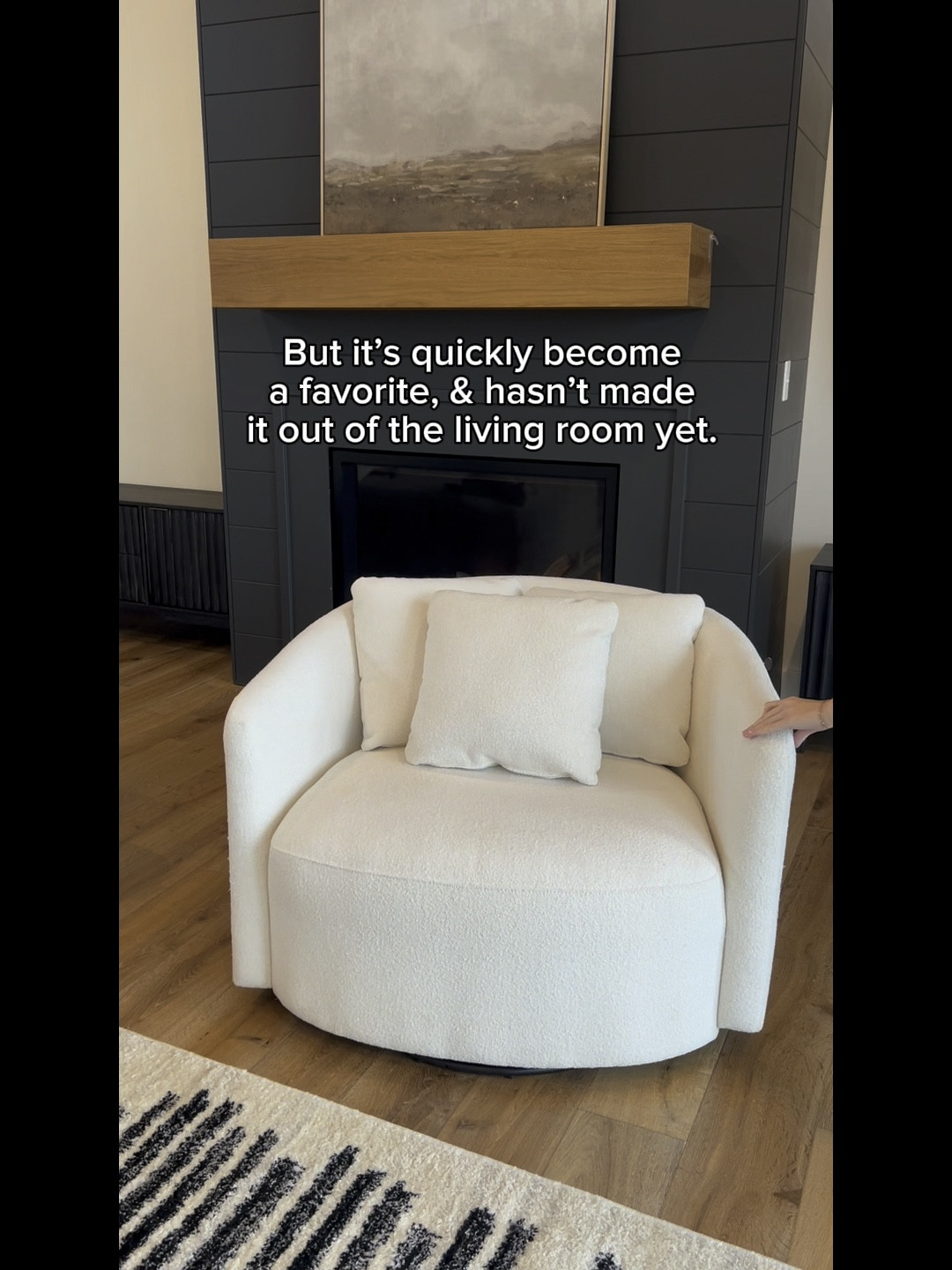 Can’t believe this chair is still in stock at Walmart! Swivels, forgiving fabric, so comfortable! Available in two colors and less than $300!

#LTKVideo #LTKhome #LTKfamily