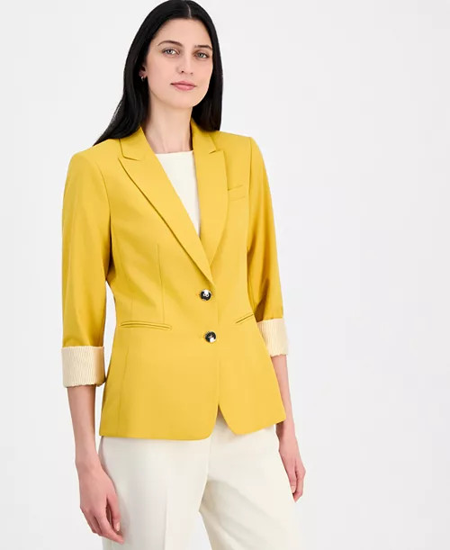 Women's Two-Button Peak-Lapel Blazer | Macy's