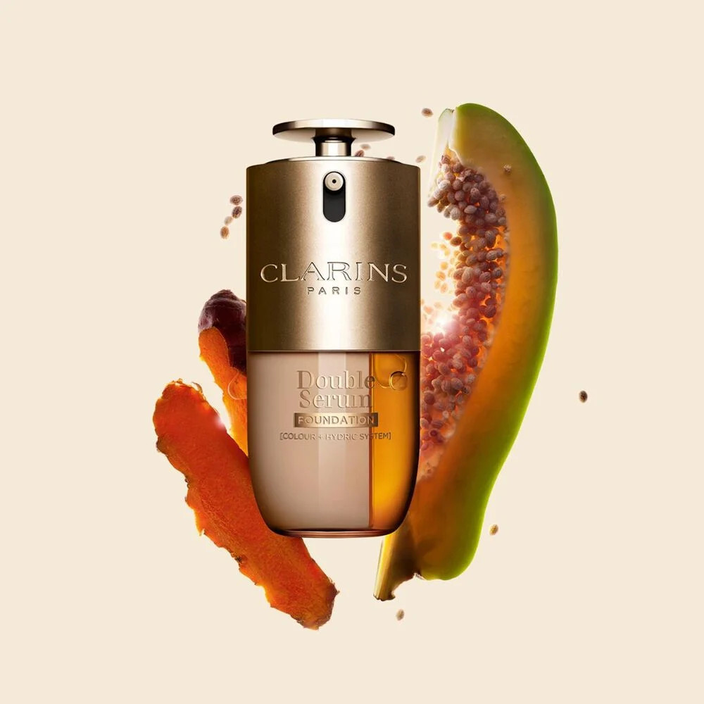 DOUBLE SERUM® Foundation: Luminous Foundation with Skincare Benefits | Clarins USA