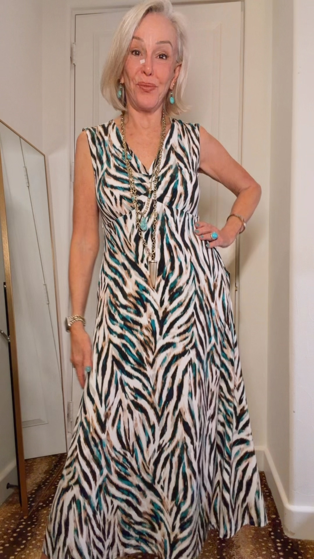 Made with our beloved soft-stretch jersey knit fabric. This dress is showcasing a customer-favorite tiger animal print motif and flawless fit.
GREAT DRESS!!

#LTKOver40 #LTKSaleAlert #LTKWorkwear