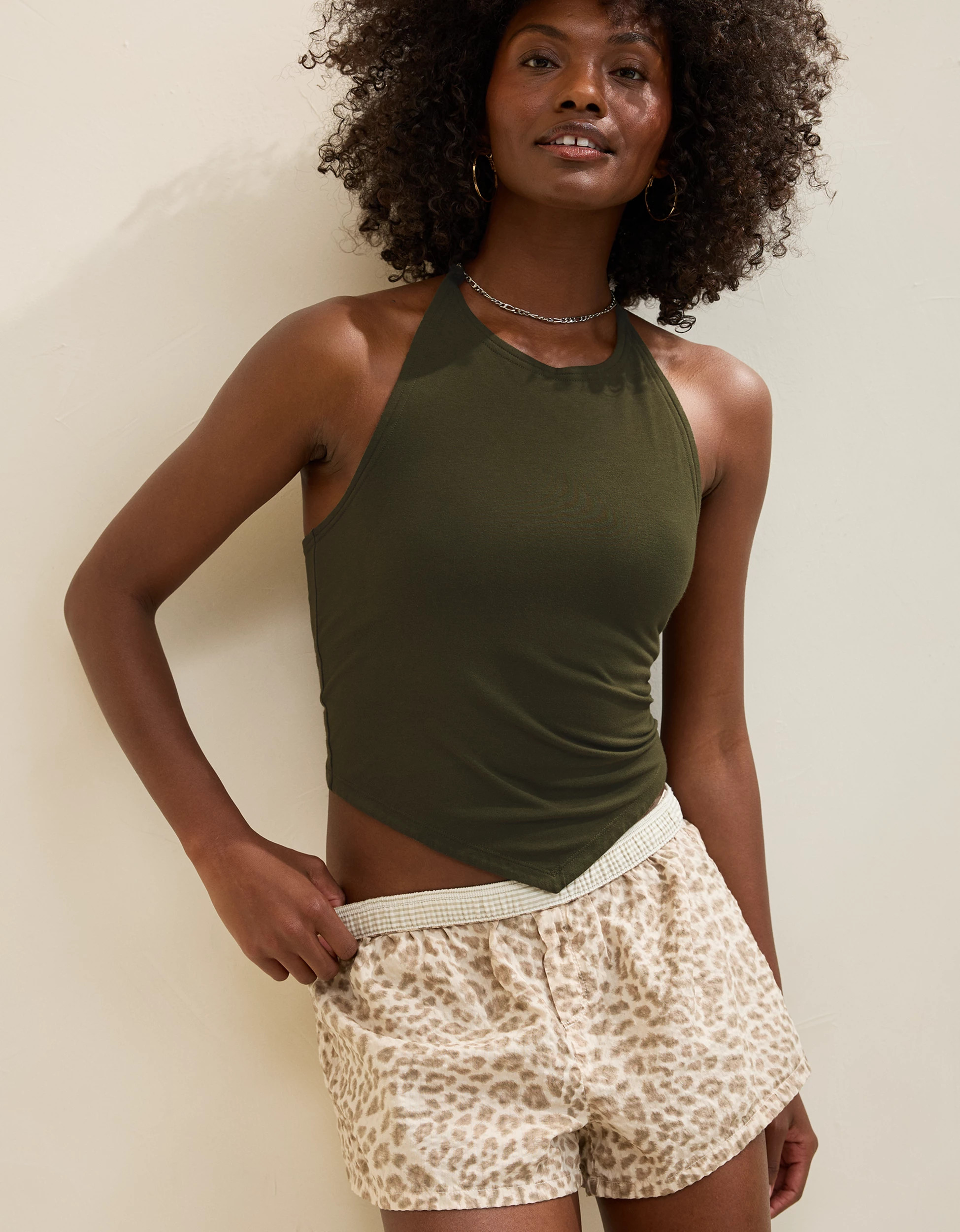 Aerie Handkerchief Hem Braless Tank Top | American Eagle Outfitters (US & CA)