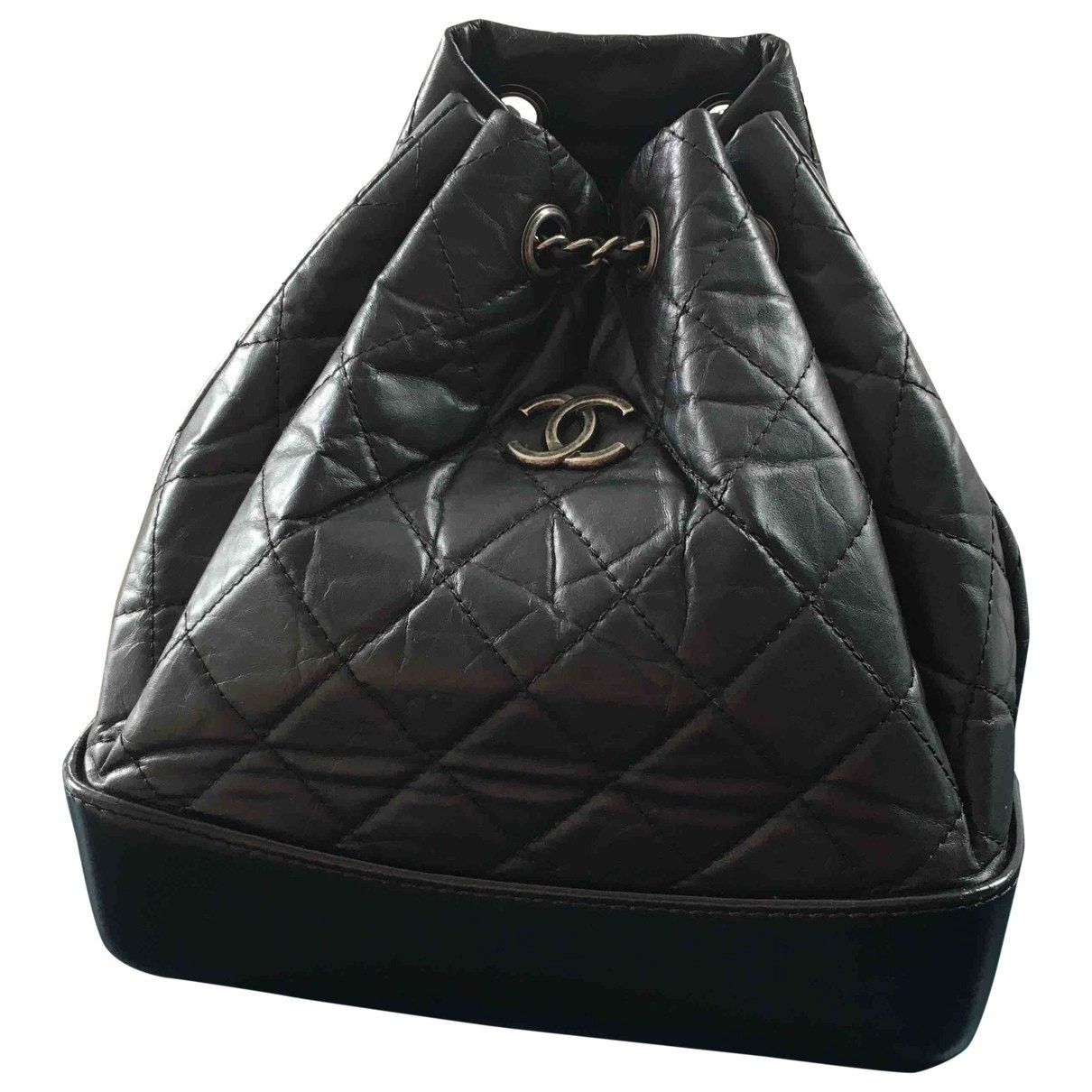 Chanel Gabrielle Black Leather Backpacks | Vestiaire Collective (Global)