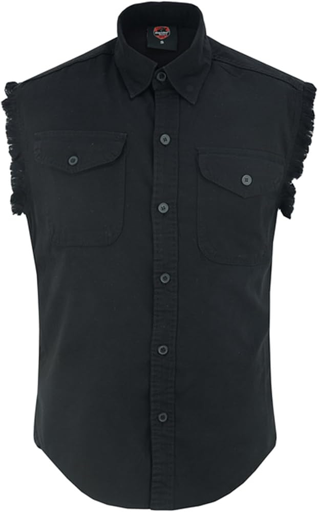 Daniel Smart Cotton Denim Sleeveless Frayed Design Button Down Shirts for Men - Cut Off Denim Shi... | Amazon (US)