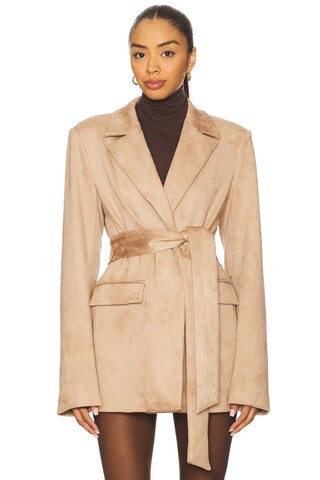 Lovers and Friends Eva Faux Suede Jacket in Light Tan from Revolve.com | Revolve Clothing (Global)