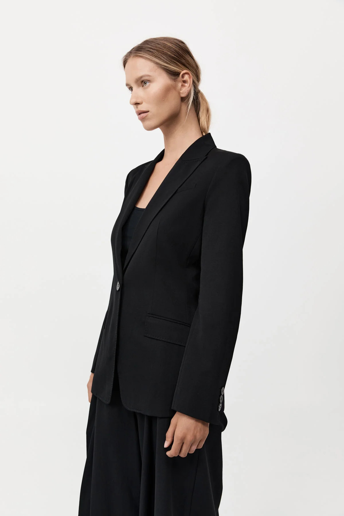 Slim Cut Out Blazer - Black | St. Agni (US, UK, EU)