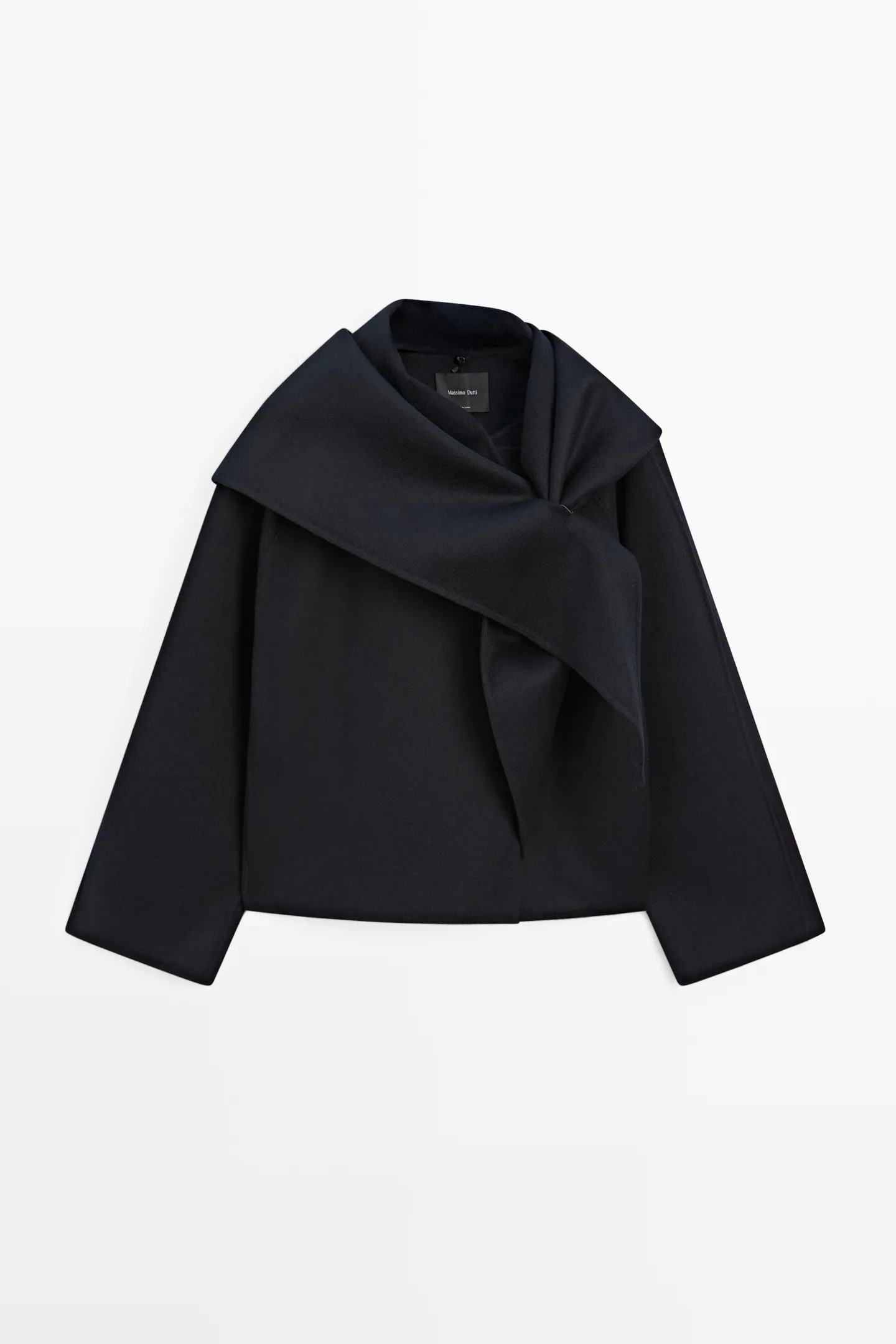 Short coat with scarf detail | Massimo Dutti UK