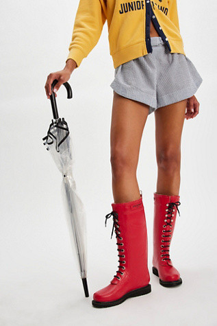Ilse Jacobsen Lace-Up Rain Boots | Free People (Global - UK&FR Excluded)