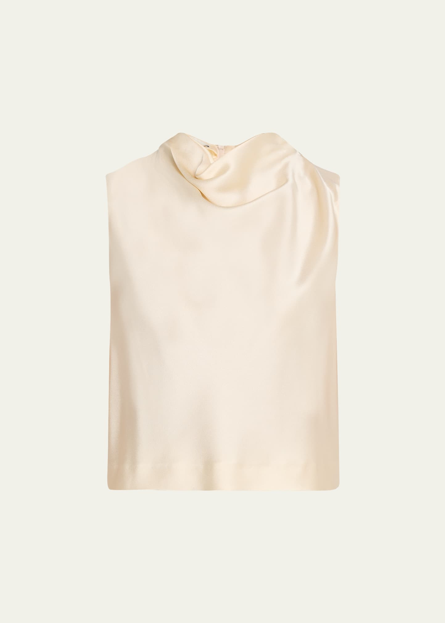 Vince Cropped Satin Cowl-Neck Top | Bergdorf Goodman