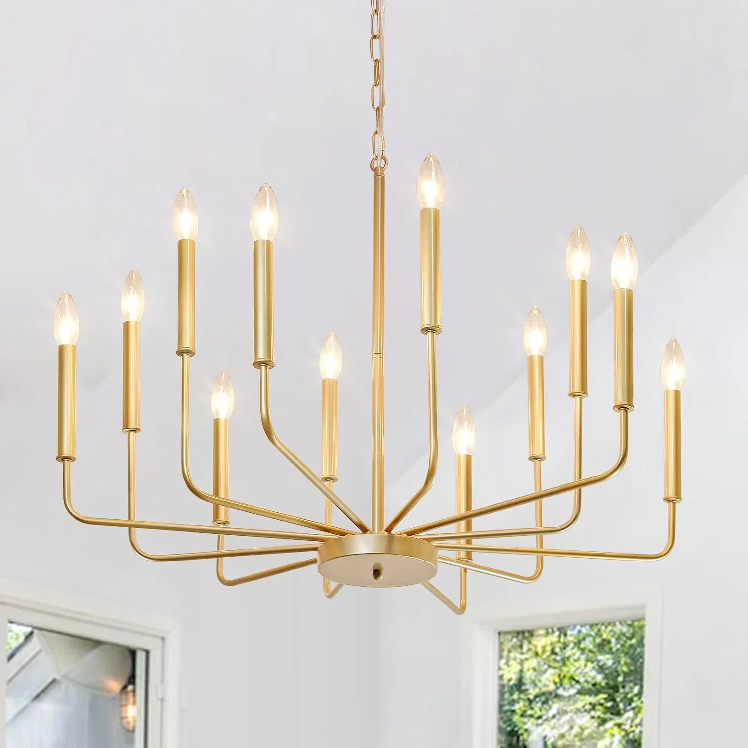 12- Light Dimmable candle Chandelier | Wayfair North America
