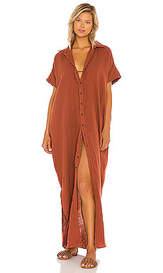 ACACIA Oahu Cotton Gauze Dress in Clove from Revolve.com | Revolve Clothing (Global)